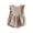 Khaki, variant on Girls Onesies Baby Rompers Summer Ruffle Sleeveless Crew Neck Baby Solid Color Jumpsuit Leisure Wear Khaki 6-12 Months