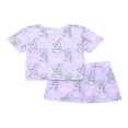 thumbnail image 1 of Ensemble de Pyjama Haut à Manches Courtes et Shorts pour Filles 2 Pcs Tailles 4-18, 1 of 3