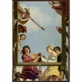 thumbnail image 3 of Gerard van Honthorst 18x24 Black Modern Framed Museum Art Print Titled - Musical Group on a Balcony (1622), 3 of 5