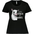 thumbnail image 3 of Inktastic Easily Distracted by Goats Cute Goat Women's Plus Size T-Shirt, 3 of 5