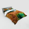 thumbnail image 2 of Ambesonne Nature Bedding Set 4 Pcs, Idyllic Autumn Season, Queen, Green Amber, 2 of 2