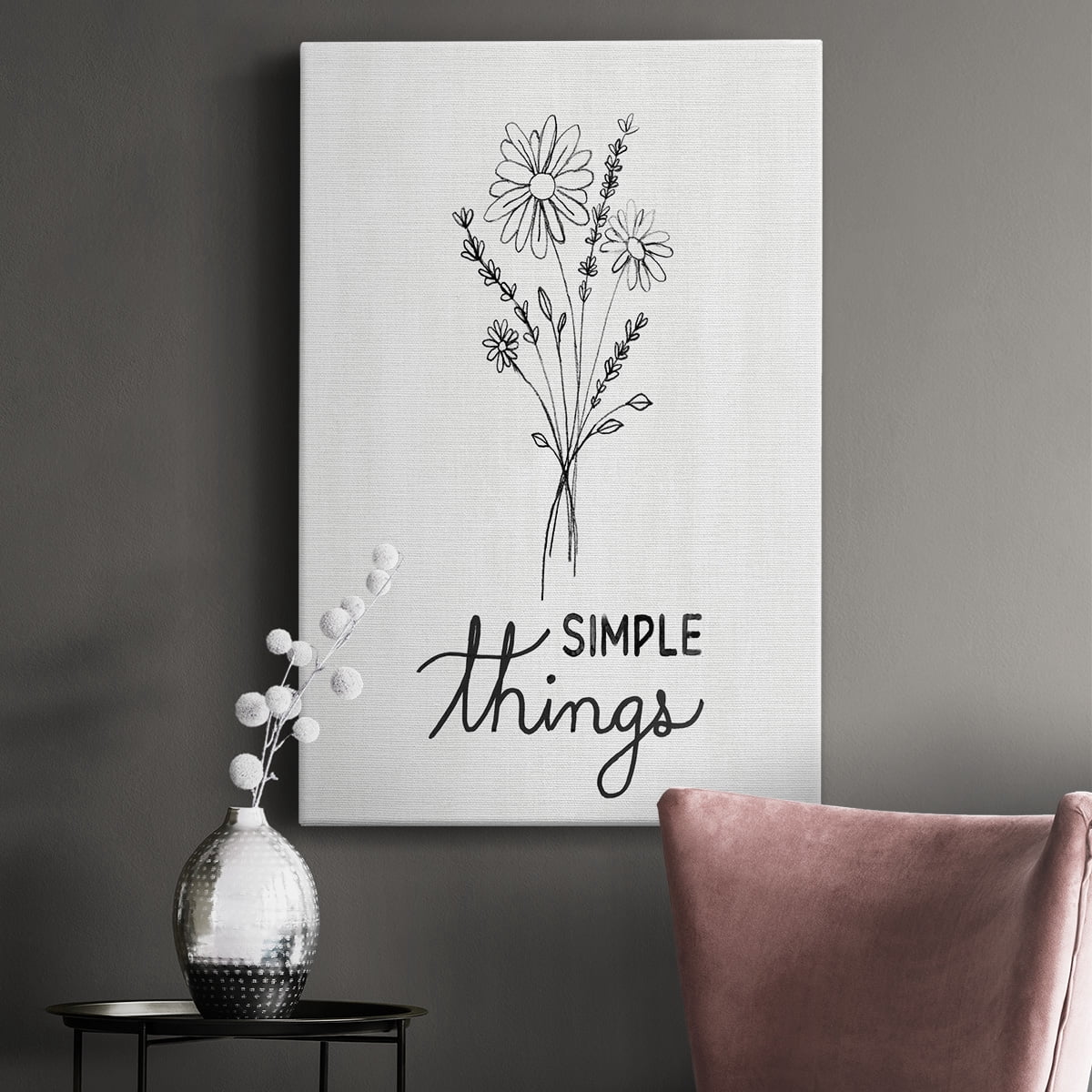 Simple Things Sketch Premium Gallery Wrapped Canvas - Ready to Hang