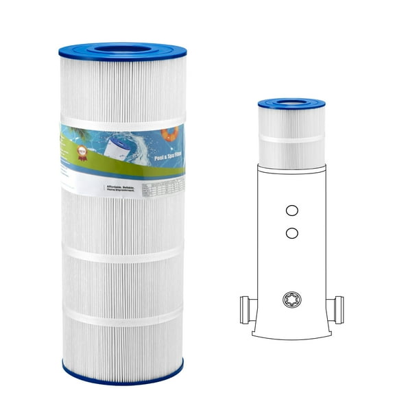 KFFKFF Cartridge for Pool Filter, 120 Sq. Ft Spa and Hot Tub Filter Cartridge Substitute, Matches with Hayward CX1200RE, Pleatco PA120, Unicel C-8412, Safe for Children & Pets, Trilobal Pleated