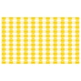 thumbnail image 4 of Yellow and White Ceramic Toothbrush Holder, Checkered Motif with Little Spring Blooms Classic Country Picnic Pattern, Decorative Versatile Countertop for Bathroom, 4.5" X 2.7", Yellow White, 4 of 4