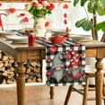 thumbnail image 5 of Sm:)e Watercolor Buffalo Plaid Love Heart Gnomes Valentine Table Runner 13 x 72 Inch, 5 of 8