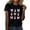 Black, variant on QUNYINEY Pullover Women Shirts Casual Short Sleeve Easter Crew Neck Tops Funny Loose Women's Tops