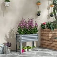 thumbnail image 2 of Outsunny Raised Garden Bed w/ Legs Galvanized Elevated Planter Box Silver, 2 of 9