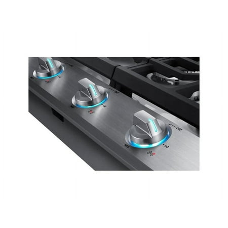 Samsung - 36" Built-In Gas Cooktop with WiFi - Stainless Steel