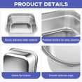 thumbnail image 5 of ZWHong Stainless Steel Washing Up Bowl, 12" Square Dish Tub for Sink, Multi-Purpose Kitchen Container for Vegetable Washing, Durable Dishpan with Heatproof Edge, Silver, 5 of 7