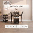 thumbnail image 2 of 3-Piece Pub Table Set for 2 with Storage Shelf | Bar Table & Chairs for Small Apartment, Living Room, Dining Room, 2 of 3