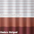 thumbnail image 2 of Burgundy and White Boho Shower Curtain Color Block Striped Fabric Shower Curtains for Bathroom Ombre Modern Luxury Waterproof with Hooks 36"W x 72"L (Pack of 1), 2 of 6