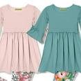 thumbnail image 3 of Millie Loves Lily Girls Lt. Pink and Nile Blue Dress & Legging Set (Size 4T-12 & Plus Sizes), 4-PCS, 3 of 4