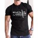 thumbnail image 1 of Stylish Slogan Pattern Print Men's T-shirt, Graphic Men's Summer Clothes, Men's Outfits Tee For Adult, Men, Women, Teen, Teenager, Adolescent, Youth, 1 of 4