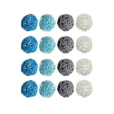 PLPPYFS 16 Pcs Wicker Rattan Balls Decorative Balls for Vase Centerpiece Bowls Orbs Filler for Spring Summer Craft, Wedding Party, Potpourri Decor, 1.57 Inch - Clearance Sale