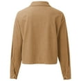 thumbnail image 4 of Plus Size Casual Cropped Corduroy Button Down Jacket for Comfortable Layering and Fashionable Styling, 4 of 7