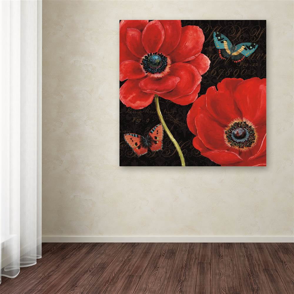 Trademark Fine Art "Petals and Wings II" Canvas Art by Daphne Brissonnet