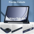thumbnail image 2 of SaniMore Case for Samsung Galaxy Tab A9 Plus 12.4" 2023 SM-X810/X816/X818, Auto Sleep/Wake Shock Resistant [Built-in Pencil Holder] Stand [Dual Angle] Transparent Slim Anti-fall Shell,Deep Blue, 2 of 8