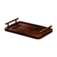 thumbnail image 1 of Bandeja de madera para servir con asas Bandeja de té rectangular Bandeja de servicio moderna para Madera Oscura M, 1 of 9