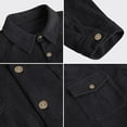 thumbnail image 5 of Hvot&aat Mens Corduroy Button Down Shirt Jackets Long Sleeve Retro Shirt Outerwear Casual Ribbed Work Tops with Pockets, 5 of 5
