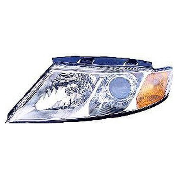 Left Driver Side Headlight Assembly - Chrome Insert - Compatible with 2009 - 2010 Kia Optima