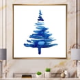 thumbnail image 1 of Designart Arbre de Noël d'Hiver Bleu Ii Cadre Flottant Traditionnel Art Mural, 1 of 4