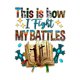 thumbnail image 2 of Camisetas con gráficos clásico para mujeres y adolescentes y niñas, playera de verano con estampado estéticoWomen's Casual Graphic Tee - "This Is How I Fight My Battles" Book & Floral Print Design,, 2 of 7