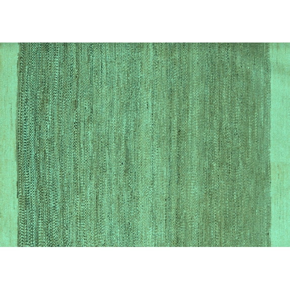 Ahgly Company Indoor Rectangle Abstract Turquoise Blue Modern Area Rugs, 8' x 10'