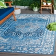 thumbnail image 2 of SAFAVIEH Barbados Paolo Traditional Indoor/Outdoor Area Rug, Blue/Ivory, 8' x 10'5", 2 of 12
