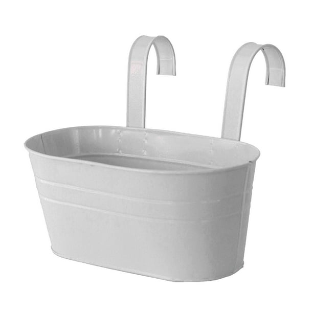 s colgantes con desmontable , gran capacidad para s de balcón, decoración de pared, decoración del hogar, cubierta de gris Macarena Maceta colgante de hierro