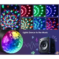 USB Sound Activated Party Lights, Disco Ball Light, DJ Strobe Lamp for Home Room Dance Party Birthday Christmas Halloween Party Decorations
