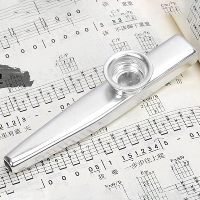 Boca de instrumento de viento de madera de metal para principiantes Kazoos Flautas musicales Plata Ndcxsfigh Para Estrenar