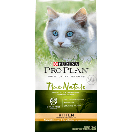 Purina Pro Plan Grain Free, Natural, High Protein Dry Kitten Food, TRUE NATURE Chicken & Egg Recipe, 13 lb. Bag