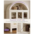 thumbnail image 5 of LAZZO 75" Arched Pantry Cabinet with Glass Doors, Rattan Drawers and Anti-Tipping Storage Cupboard for Kitchen and Living Room, White, 5 of 8