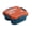 Orange, variant on 1200ml 3-Compartment Square Lunch Box, Leakproof Microwave Safe Bento Box, Reusable Food Storage Container for Office, Picnic, Travel