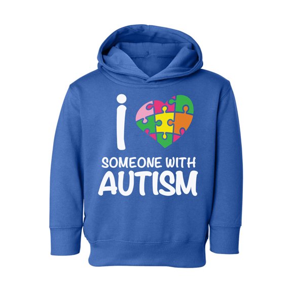 Awkward Styles Autism Awareness Toddler Hoodie for Girls I Love Someone With Autism Hooded Sweatshirt for Boys