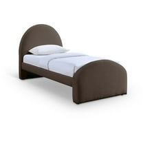 Meridian Furniture Andaz Brown Chenille Fabric Upholstered Twin Bed