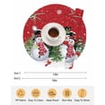 thumbnail image 6 of 13 Inch Round Placemats Set of 6, Red Snowman Christmas Non Slip Heat Insulation PP Table Mats, Xmas Tree Snowflake Winter Branches Washable Place Mats for Kitchen Dining Party Table Decor, 6 of 7