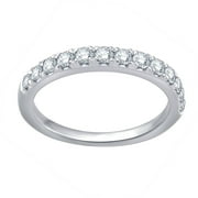 1/2 Carat T.W. Round Diamond 10kt White Gold Wedding Band, I-J/I2-I3