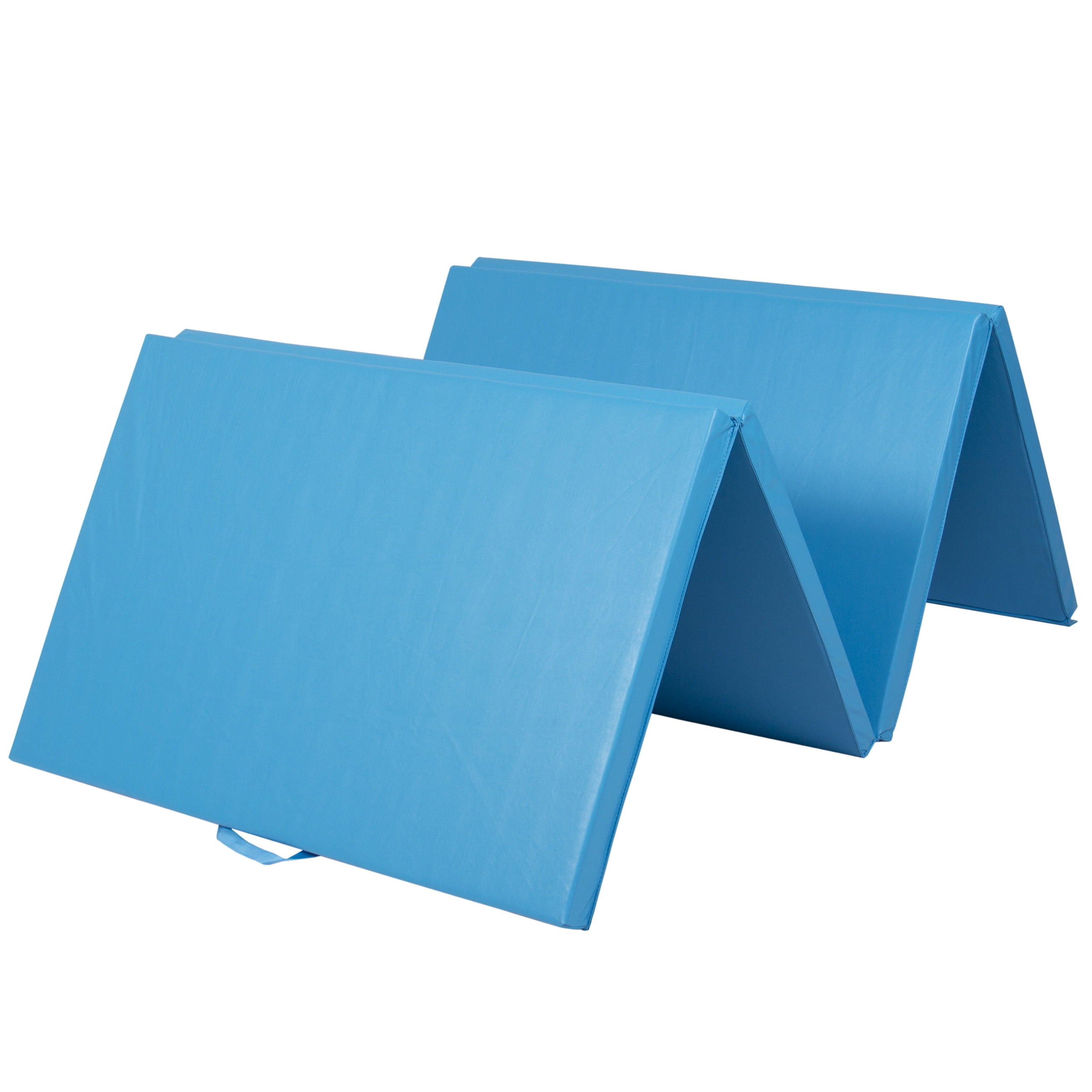 blue gymnastics mat