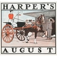 thumbnail image 2 of Edward Penfield 21x20 Black Ornate Framed Double Matted Museum Art Print Titled: Harper's August (1890-1907), 2 of 5
