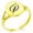 Gold, variant on Stainless Steel Elemental Earth Nation Minimalist Oval Top Polished Statement Signet Ring