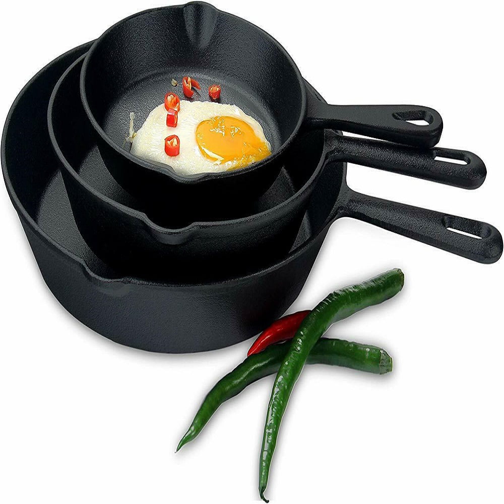 Utopia Kitchen Pre-Seasoned Cast Iron Skillet Set 3-Piece - 6 , 8 and 10  Inches