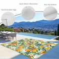 thumbnail image 3 of Summer Orange Outdoor Rug 4x6 Ft - Reversible Patio Rug Outdoor Camping Rugs, Pastoral Fruit Botanical Flowers Washable Indoor Outdoor Area Rugs, Non-Slip Outdoor Carpet Runner for Deck/Porch, 3 of 8