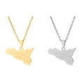 thumbnail image 4 of Transemion Stainless Steel Map Necklace Personalized Jewelry Piece For Map Lovers Personality Map Of Sicilia Stylish Gift gold 1Set, 4 of 6