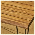 thumbnail image 3 of Outdoor Dining Table - Industrial Wood & Metal - 32.5" - Modern Patio Furniture - Weather Resistant - Garden Table for Brunch & Gatherings, 3 of 9
