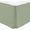 thumbnail image 2 of Box Pleated Split Corner Bed Skirt 18" Inch Drop,800 Thread Count 100% Egyptian Cotton Wrinkle and Fade Resistant Bed Skirt - California King Size (72" x 84") Inch Sage Solid, 2 of 6