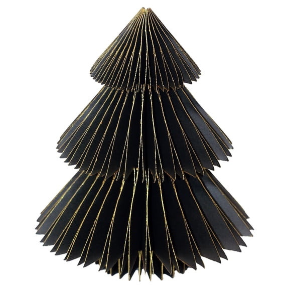 Briarwood Lane Christmas Honeycomb Paper Decor 6x5 Black Tree Honeycomb - Medium Magnetic For Christmas Honeycomb Paper Decor Party Centerpiece Decoration