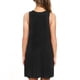 thumbnail image 3 of moda mujer casual bolsillos sólidos sin mangas por encima de la rodilla vestido negro / xl, 3 of 7