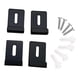 thumbnail image 1 of 4 Piezas Clips de Espejo de Acero Inoxidable Perfecl Montaje en Pared Inoxidable Negro, 1 of 8