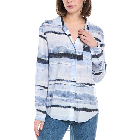 Bella Dahl womens Button-Up Shirt, l, Blue